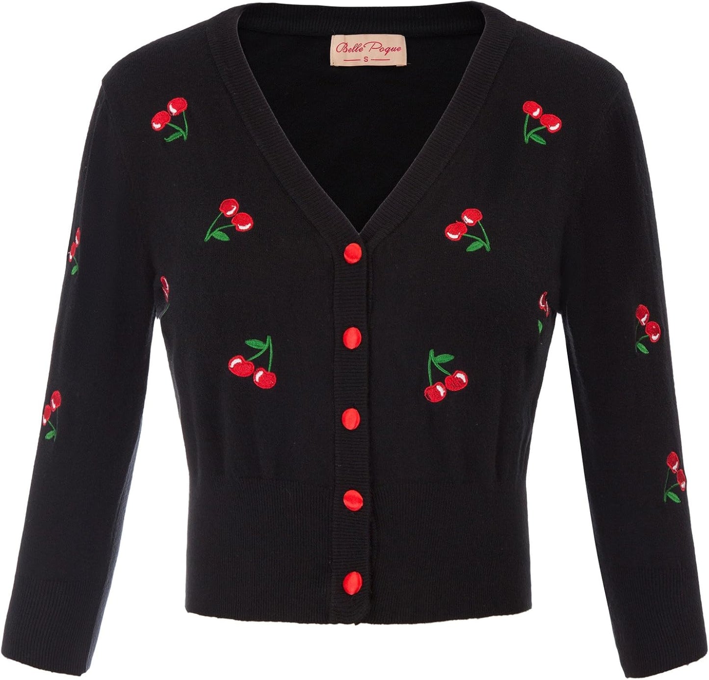 Belle Poque Women's Vintage Inspired Cropped Cardigan Sweater