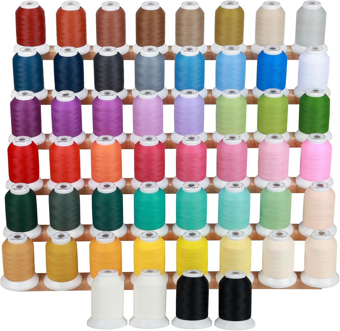 Frosted Matt Embroidery Machine Thread Kit with 52 Spools
