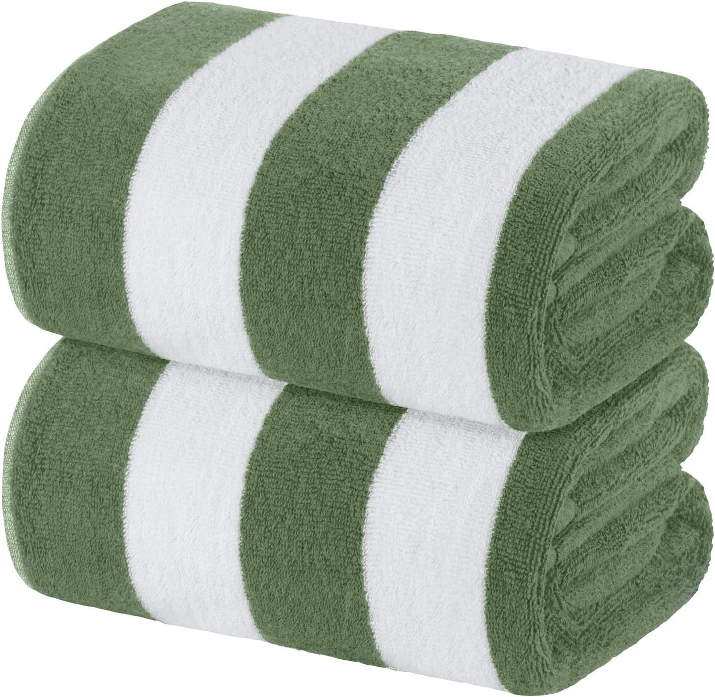 Oversized Cabana Stripe Cotton Bath Towels for Beach Lovers