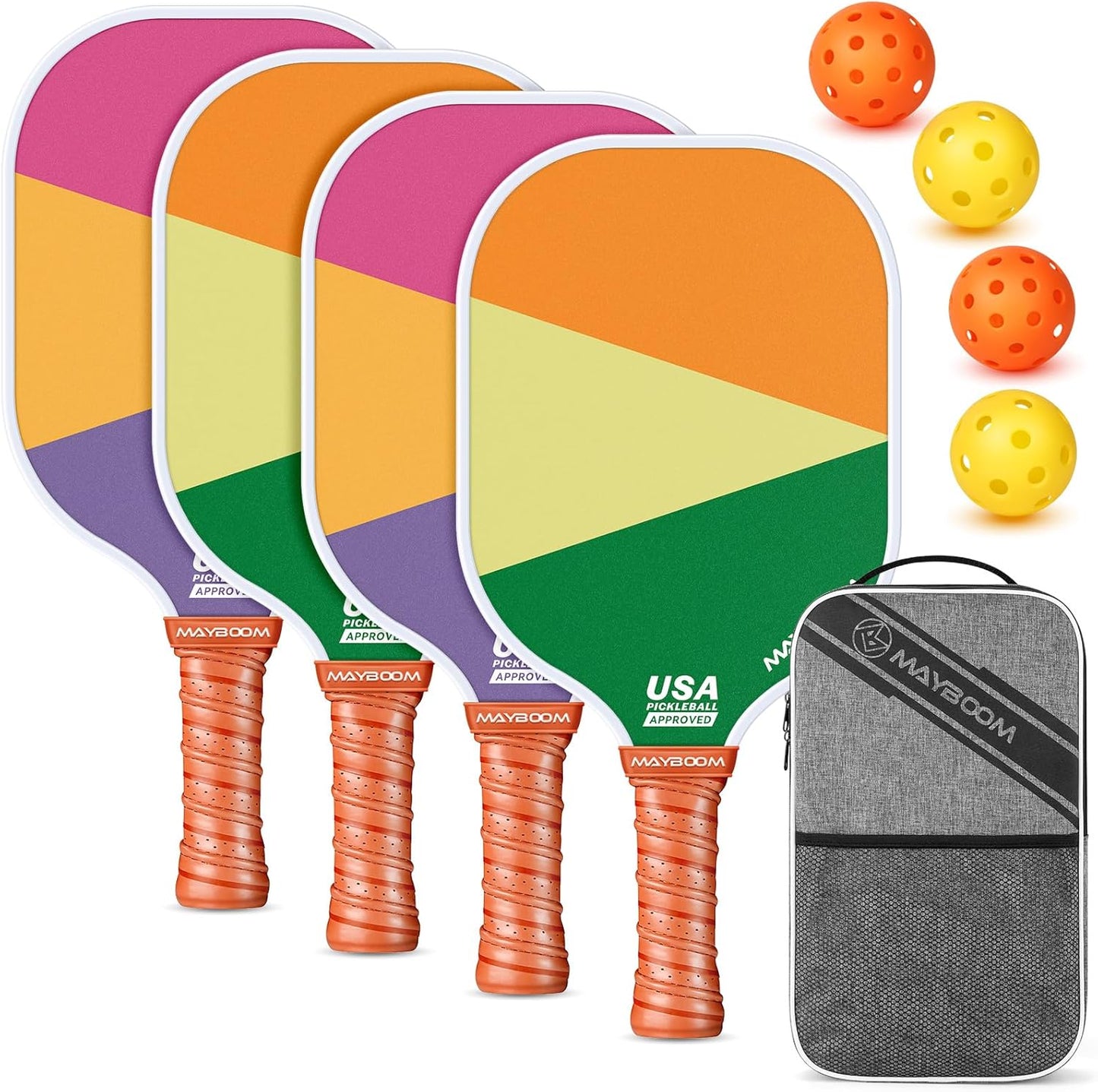 Mayboom Pickleball Paddles Set of 2 or 4 for Beginners