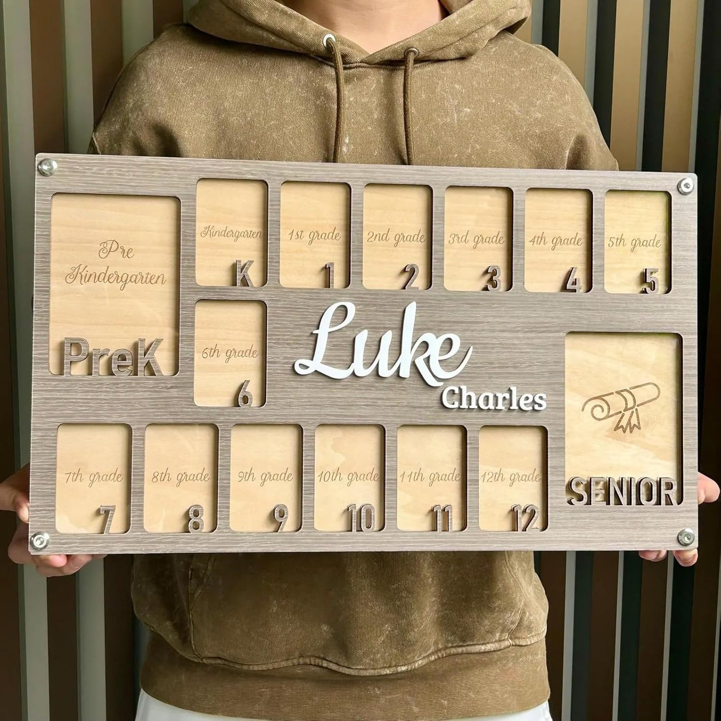 Custom School Picture Frame for Pre-K to 12, Personalized Gift