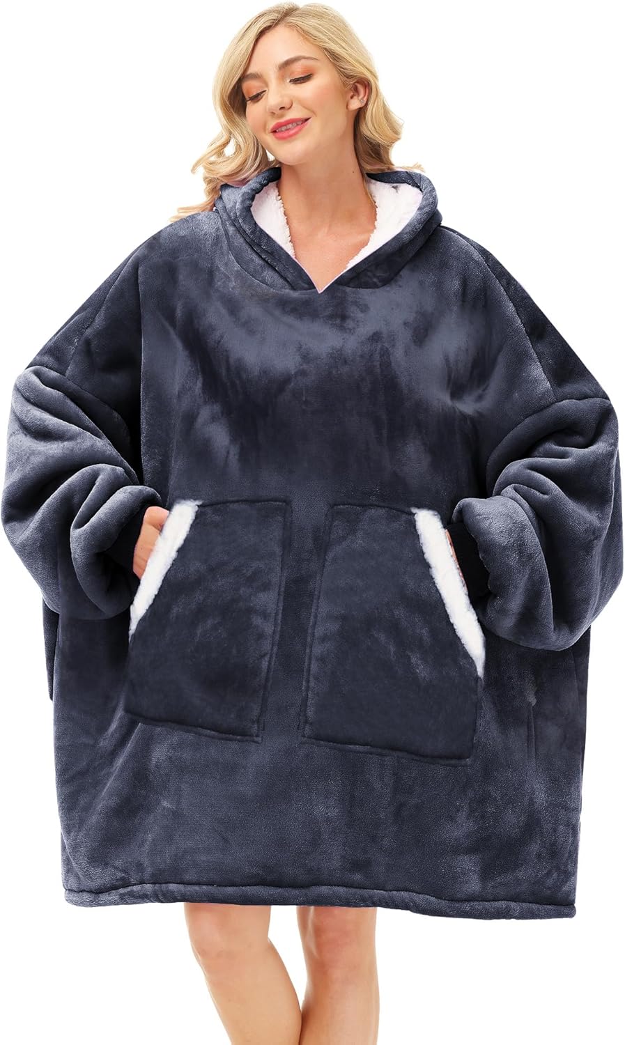 Cozy Sherpa Hoodie Blanket by Kipswiza
