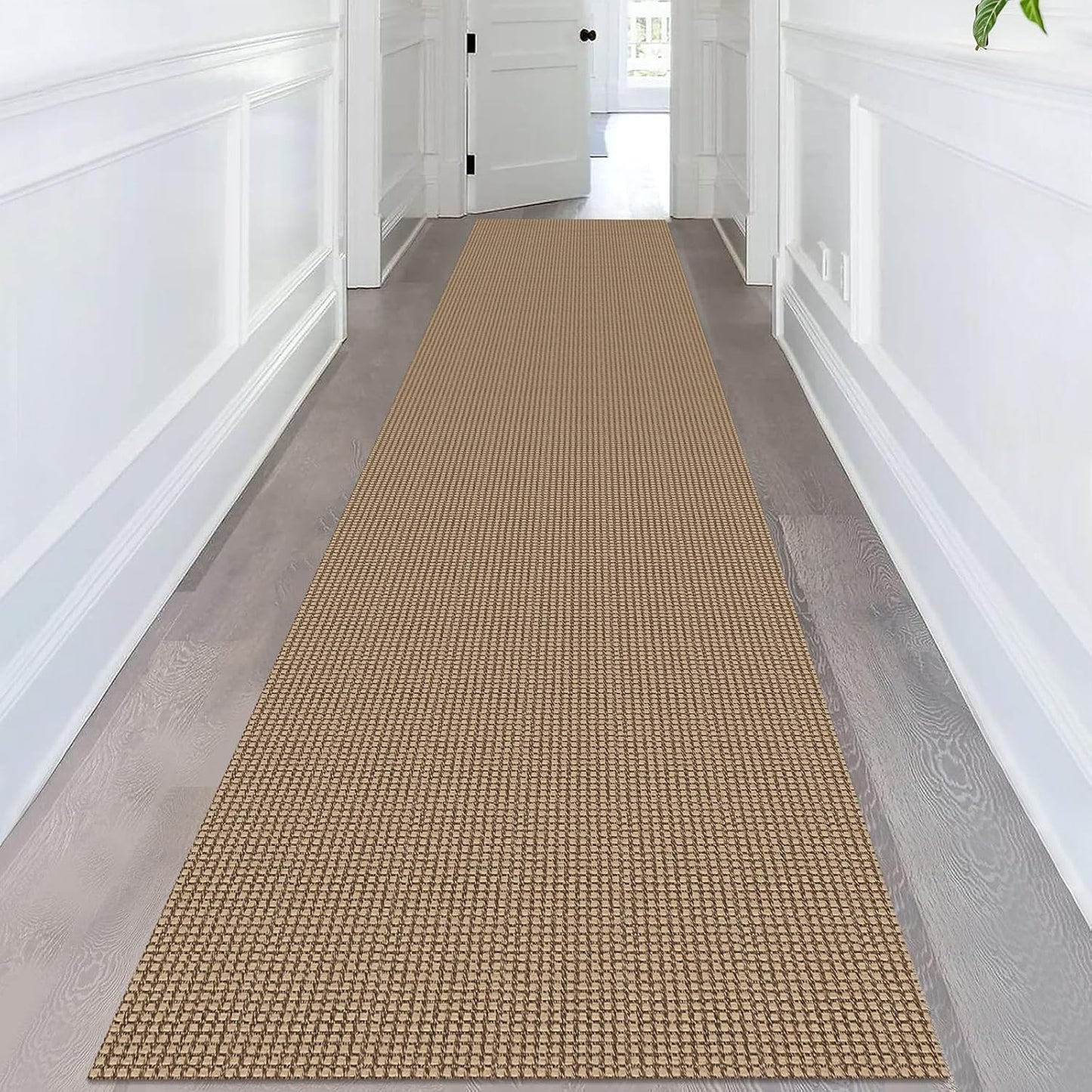 KOZYFLY Extra Long Runners for Hallways - Non Slip Cotton Rug
