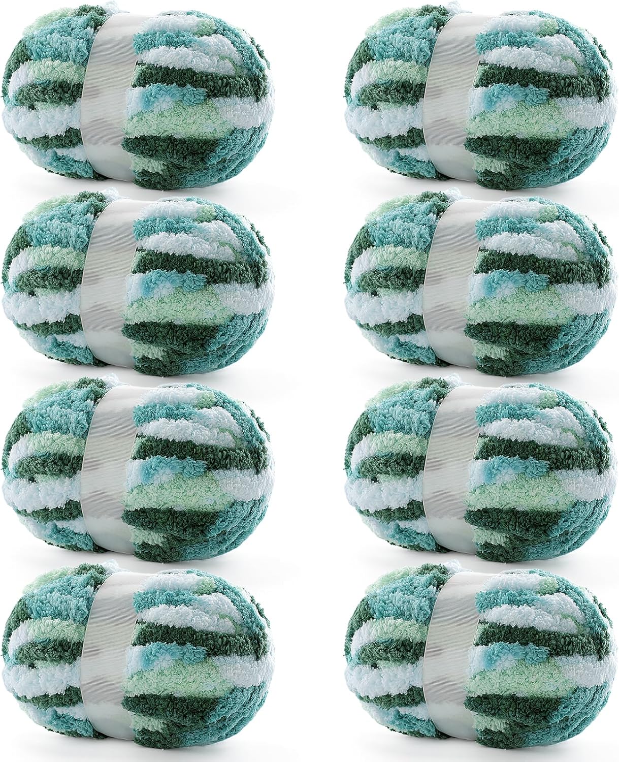 8 Pack Chunky Yarn for Hand Knitting - Soft Thick Jumbo Yarns