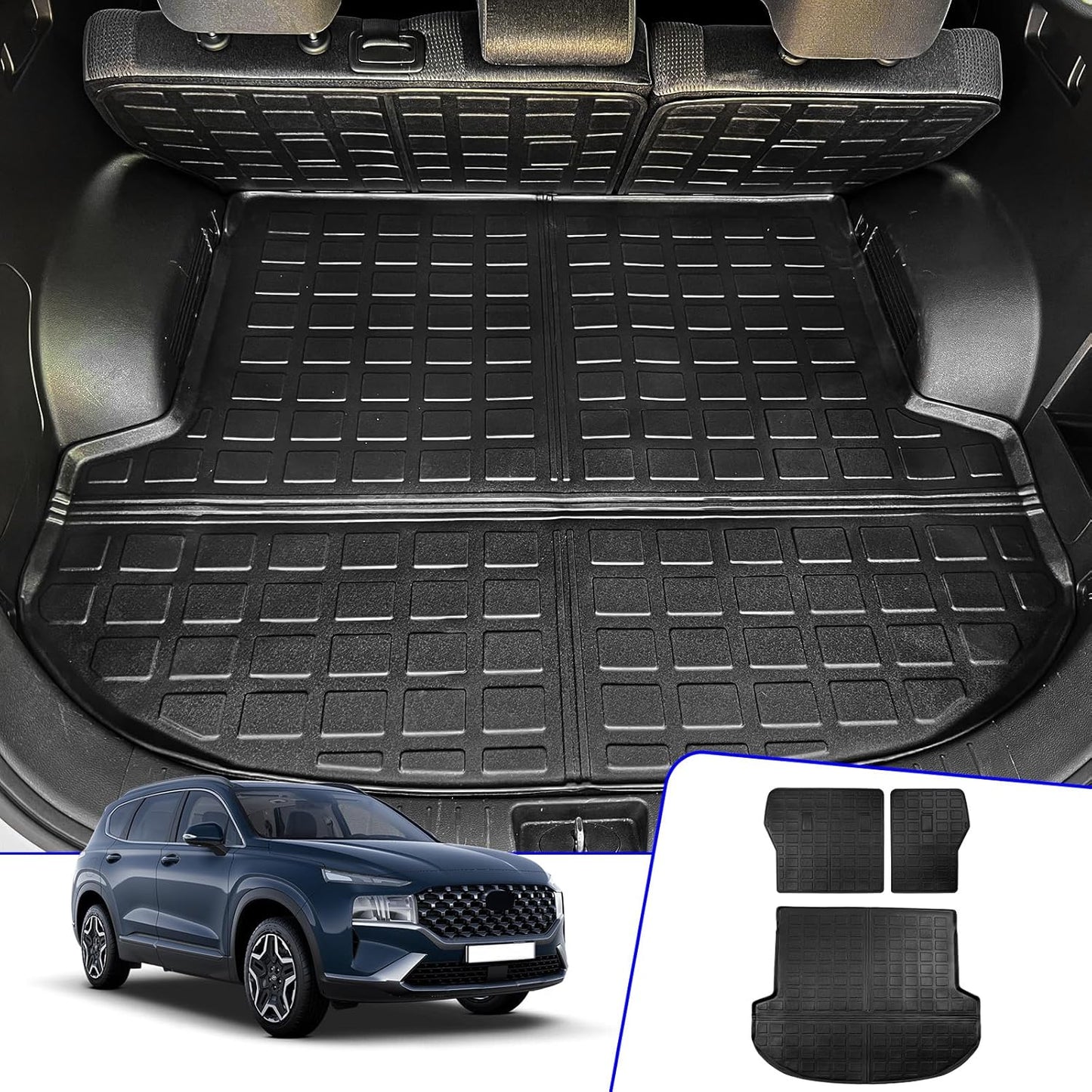 Rongtaod Cargo Mat for 2021-2023 Hyundai Santa Fe 5 Seats
