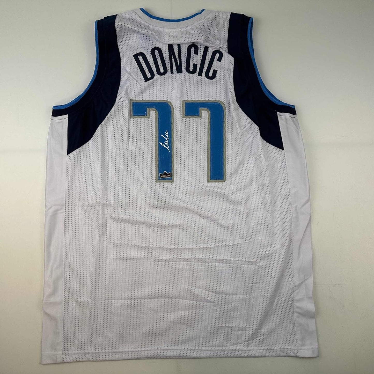 Facsimile Autographed Luka Doncic Dallas White Jersey XL Size