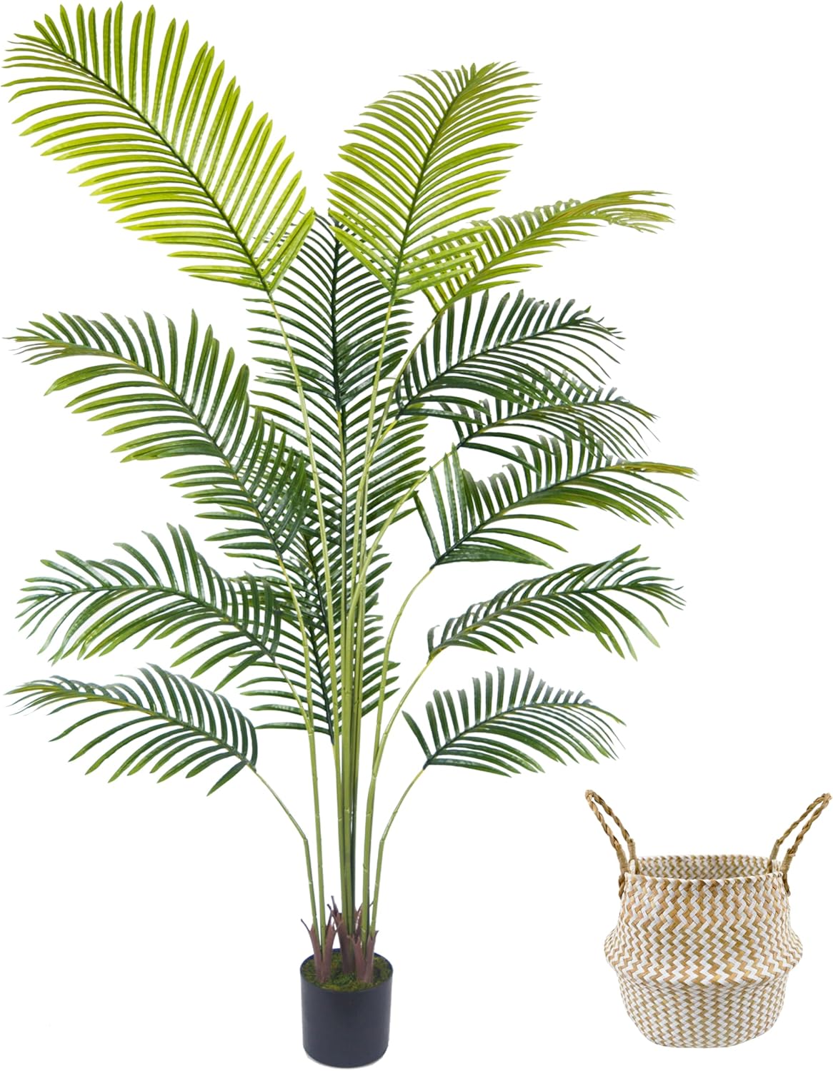 Artificial Palm Tree 6ft Tall Faux Dypsis Lutescens for Decor