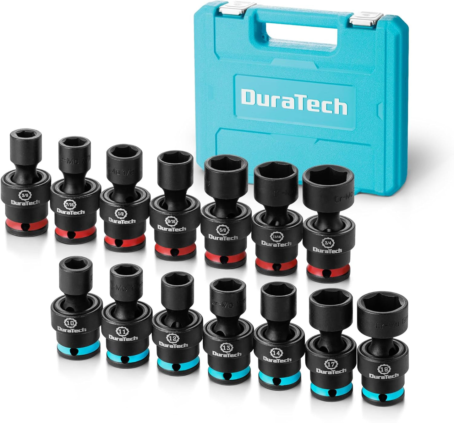 DURATECH 3/8 Drive Impact Swivel Socket Set for Mechanics