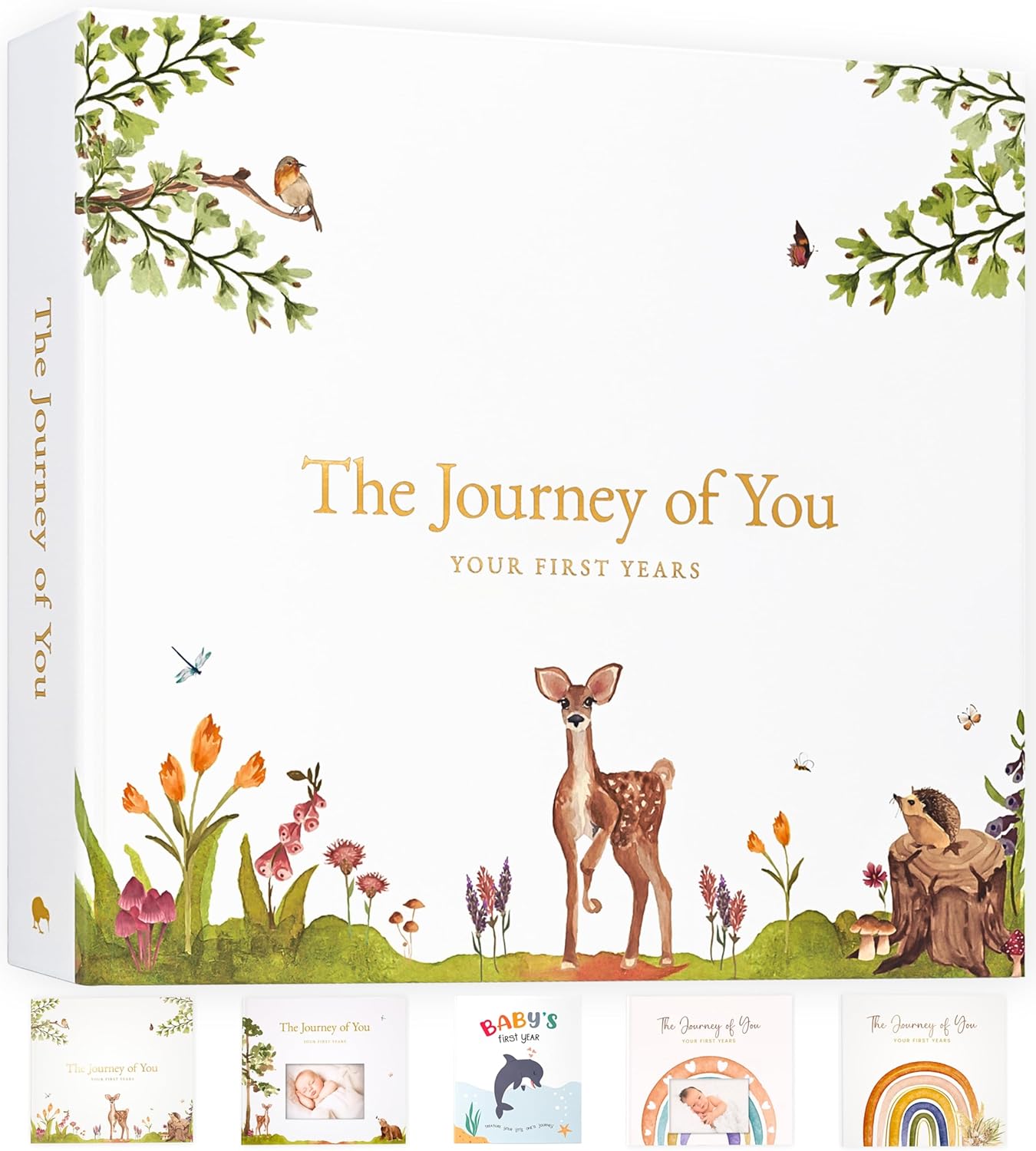 Woodland Animal Baby Memory Book - Preserve 5 Years of Milestones!