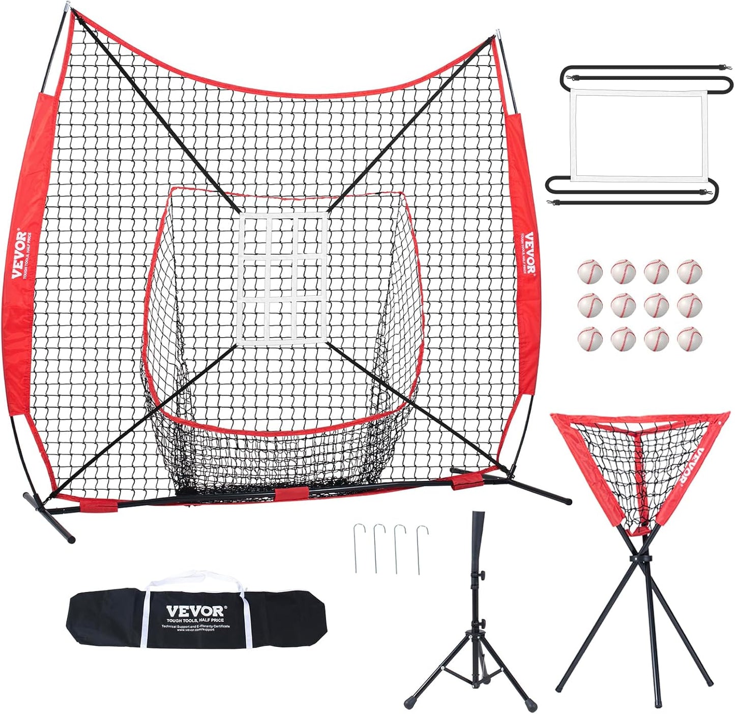 VEVOR Softball Practice Net for Hitting and Pitching Skills