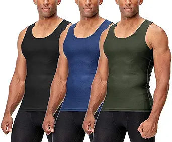 DEVOPS Men's Muscle Dri Fit Compression Tank Top for Active Wear
