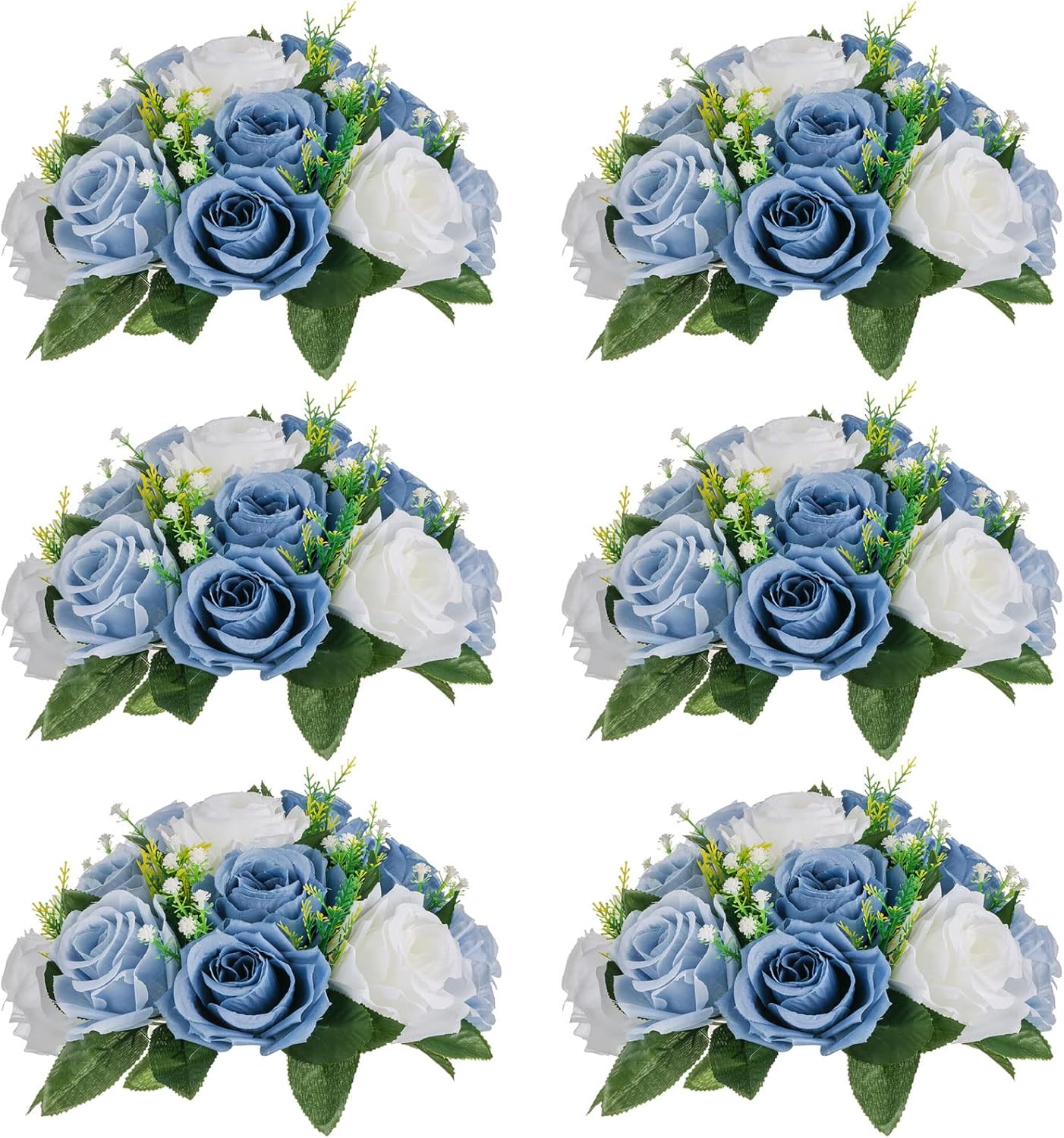 Sziqiqi Blue Flowers Artificial Kissing Balls for Wedding Decor