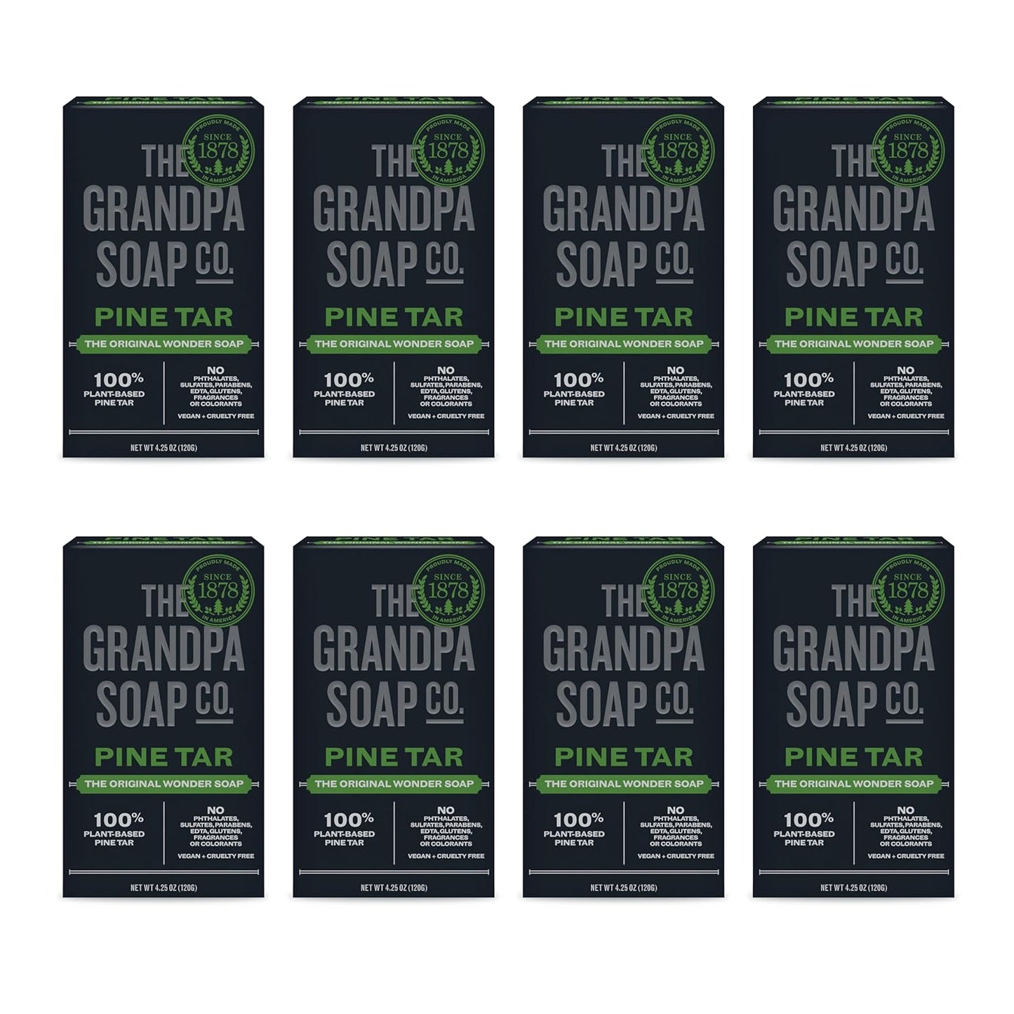 Pine Tar Bar Soap for Men - 3 in 1 Cleanser and Moisturizer