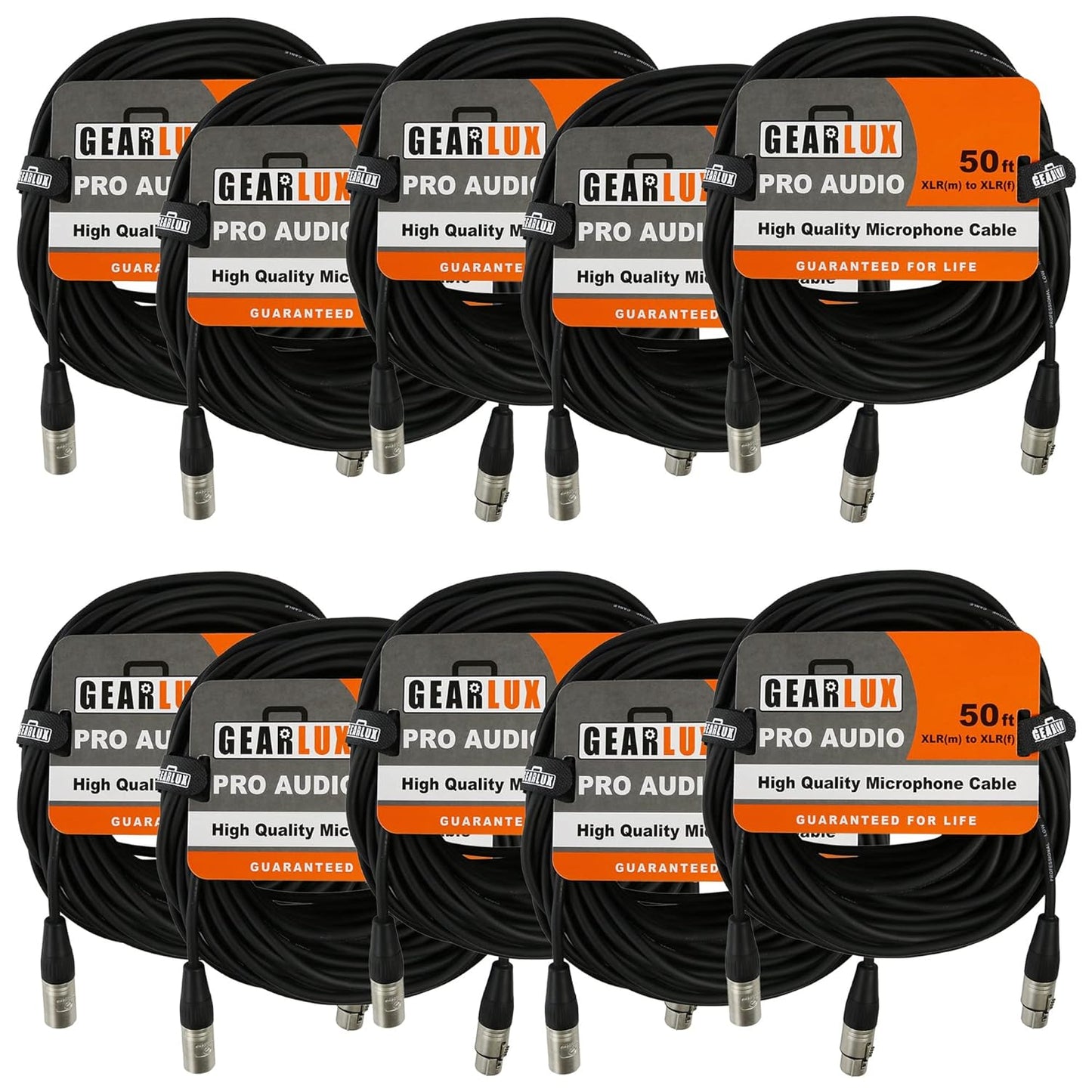 Gearlux XLR Microphone Cable 50 Feet - Professional Quality