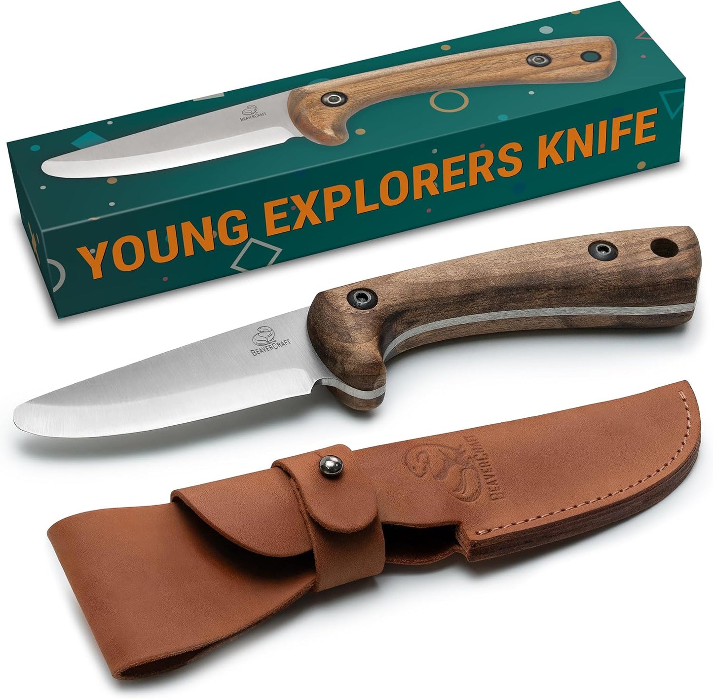 BeaverCraft Kids Boy Scout Knife - Safe Whittling Tool for Kids