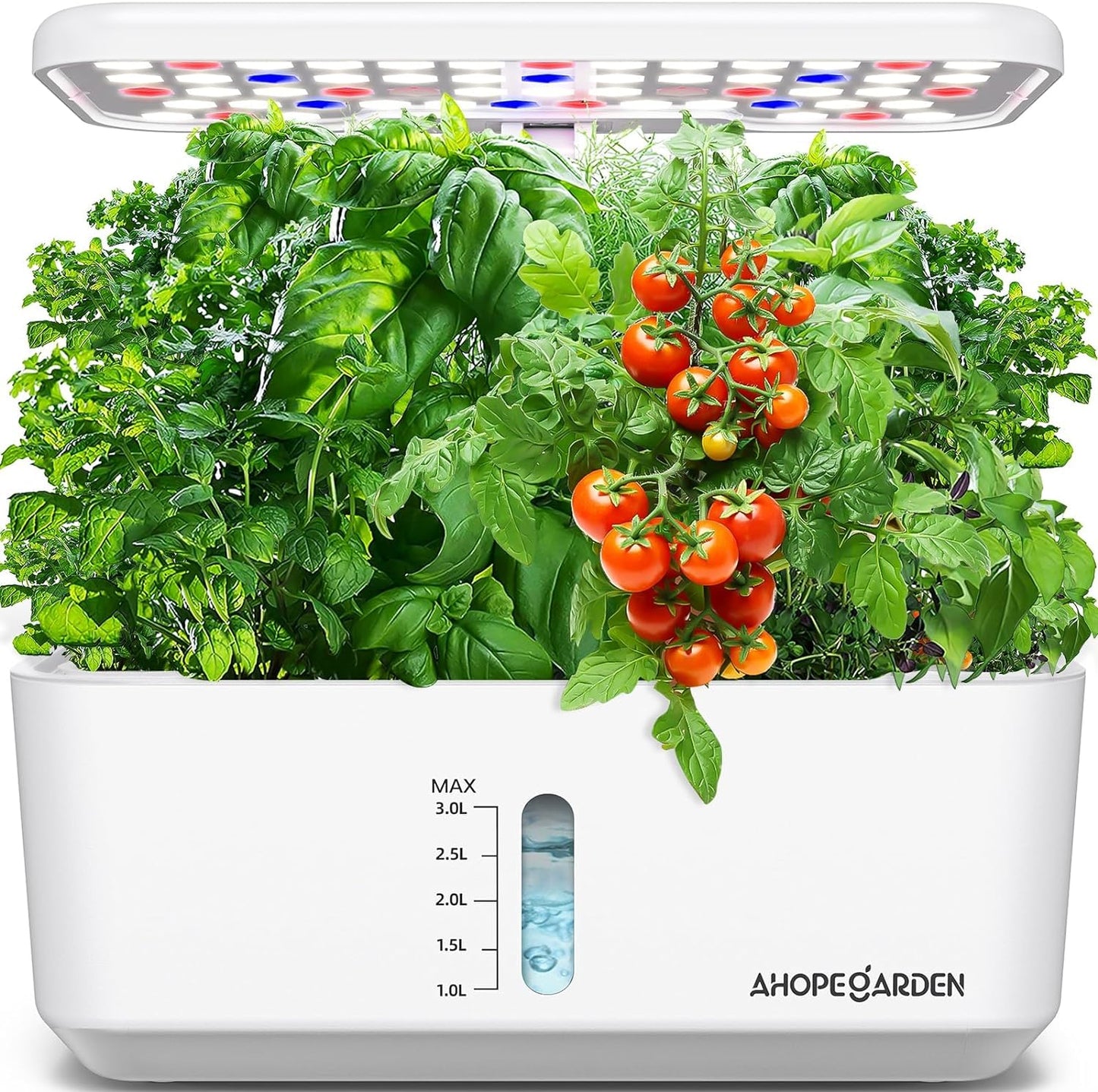 Ahopegarden Hydroponic 10-Pod Grow System: LED Countertop Garden