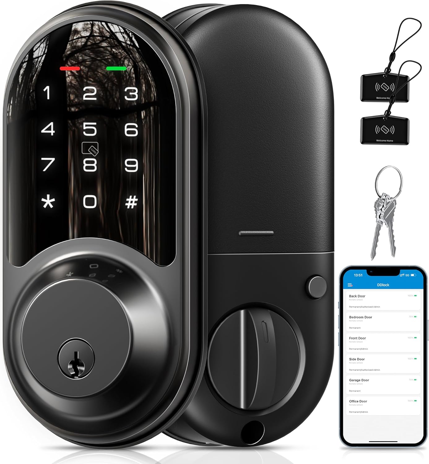 Veise Smart Lock: Keyless Entry & Touchscreen Control