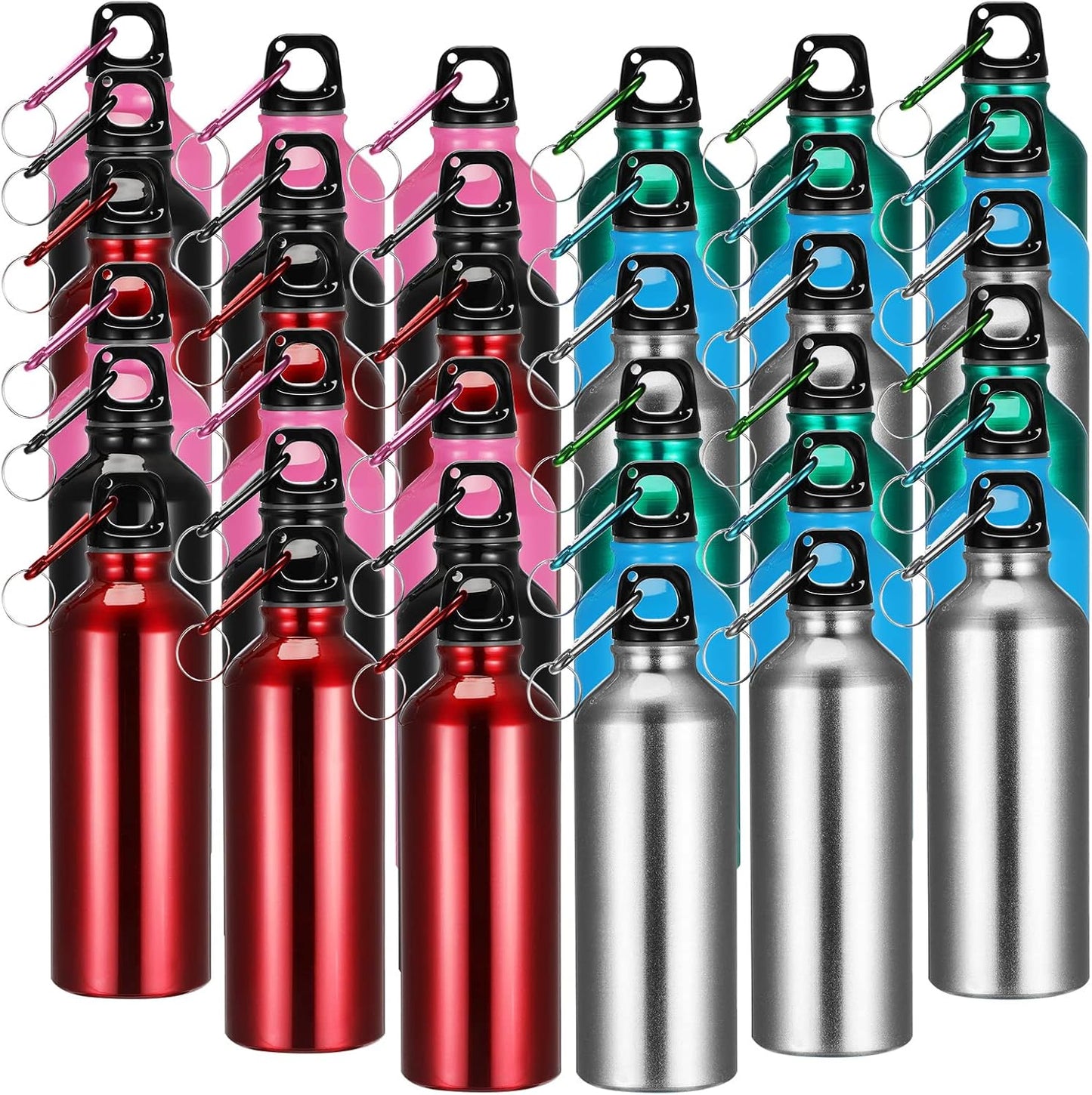 36 Pcs Lightweight Aluminum Water Bottles for Sports and Gym