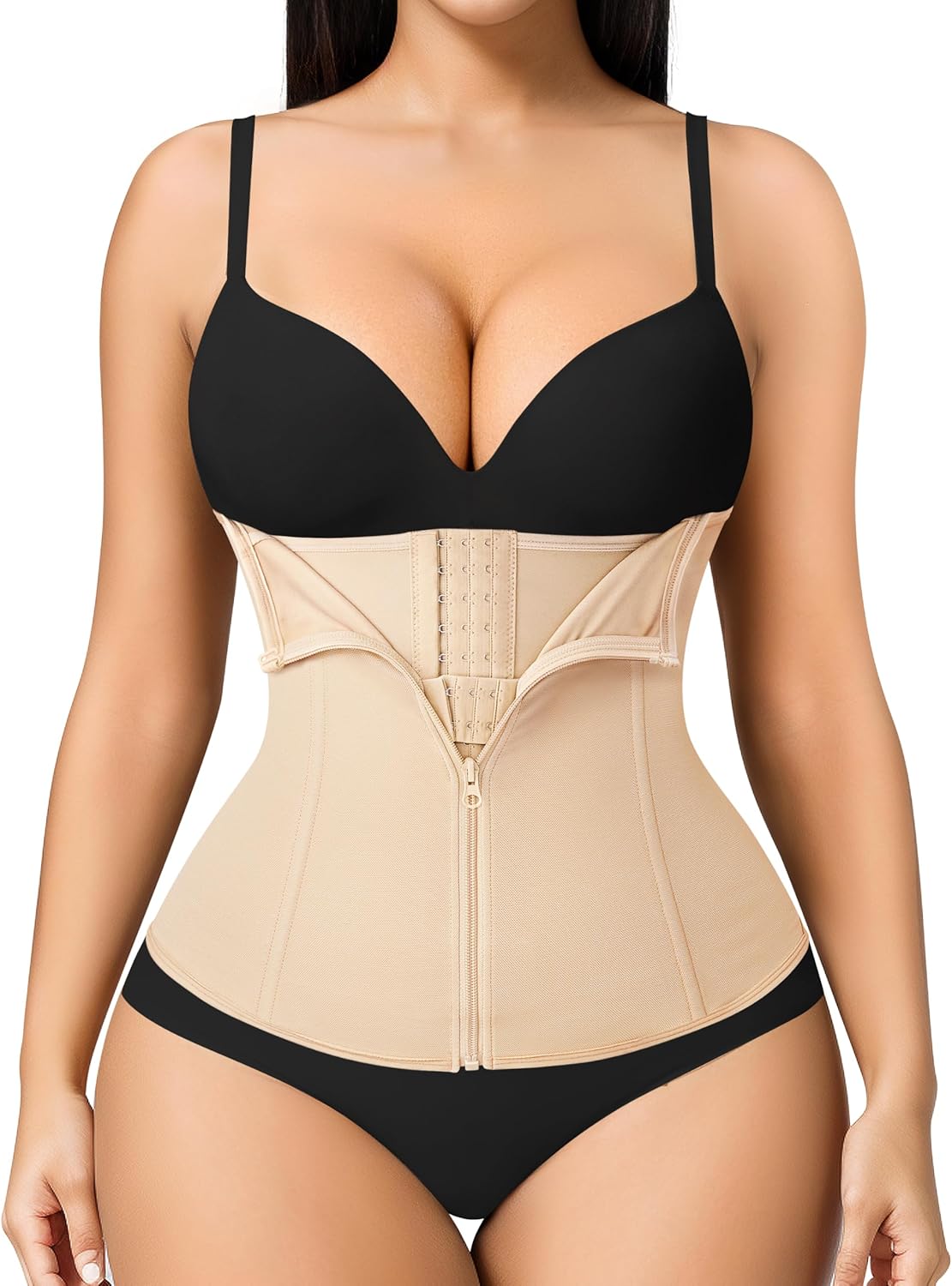 MERYOSZ Zipper Waist Trainer for Women - Tummy Control Shapewear