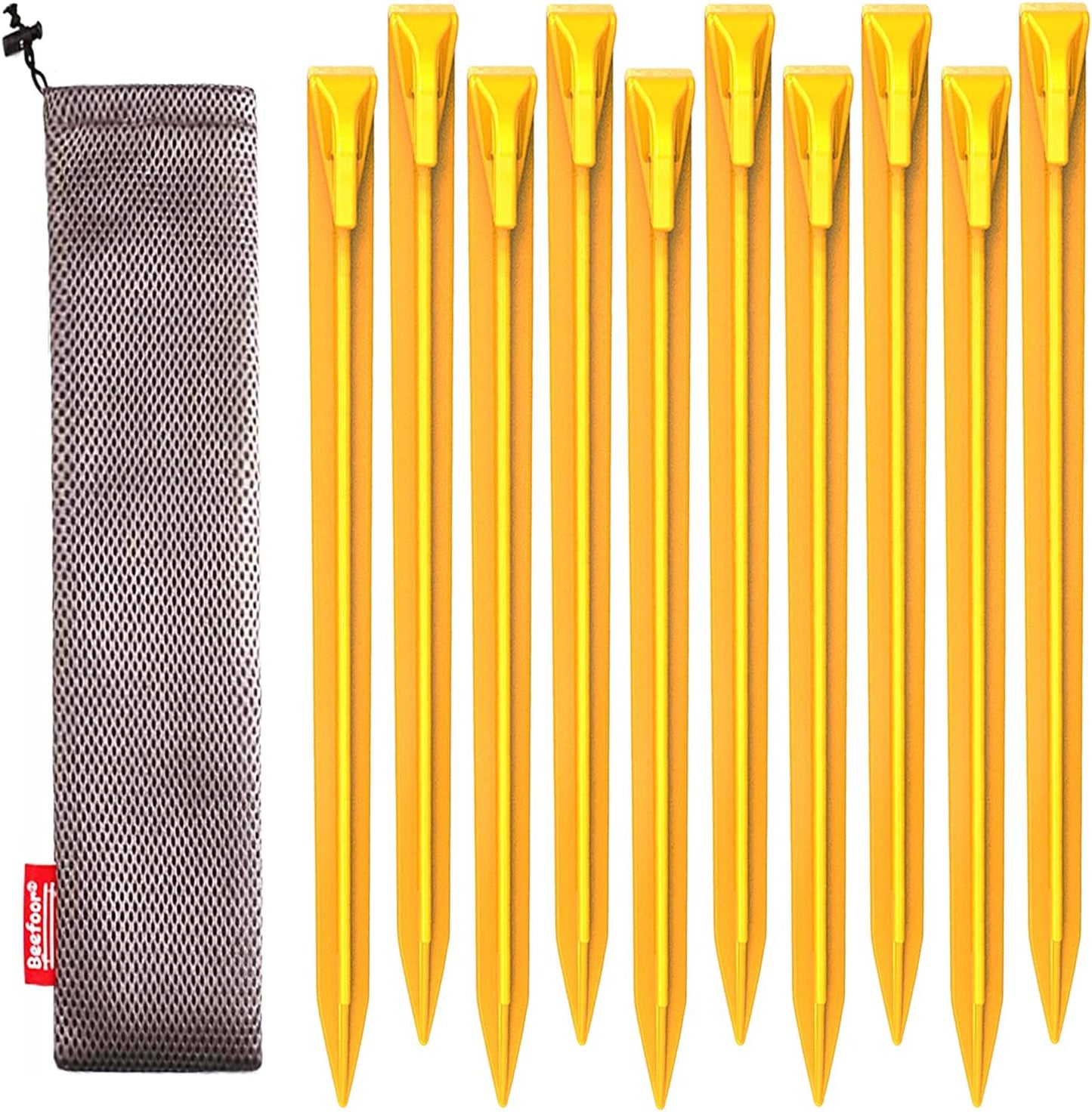 10-Pack Heavy Duty Tent Stakes - Lightweight & Rust-Proof Anchoring Pegs for Camping