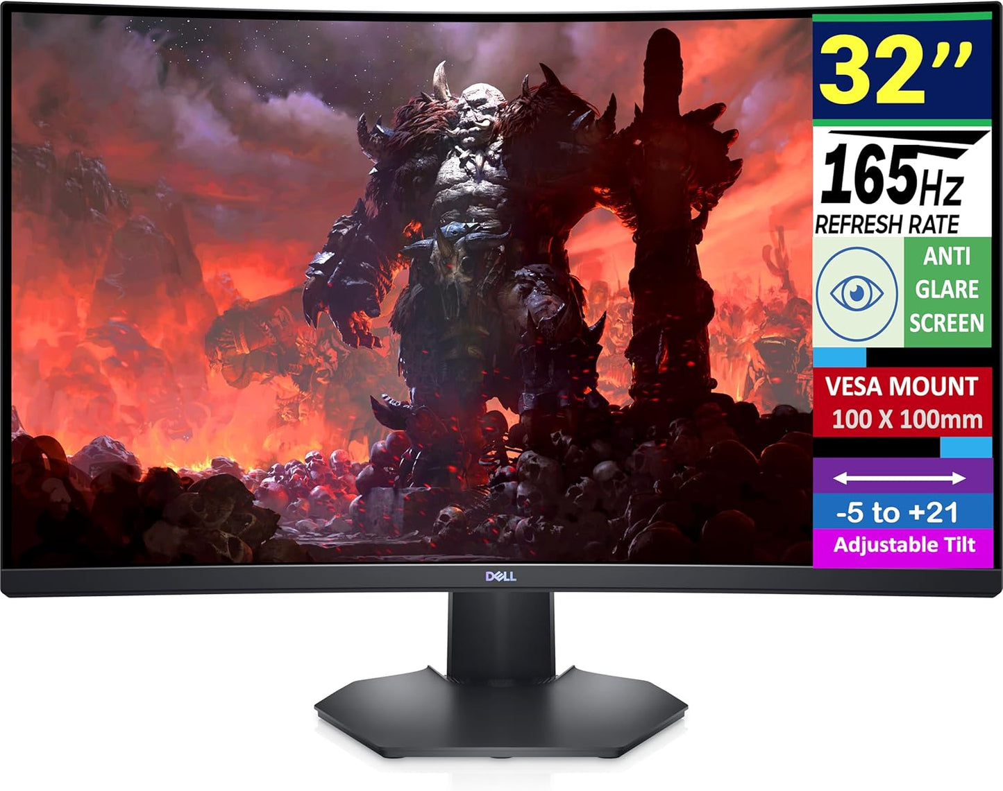 Dell 32 QHD Gaming Monitor 165Hz 1ms MPRT FreeSync Premium