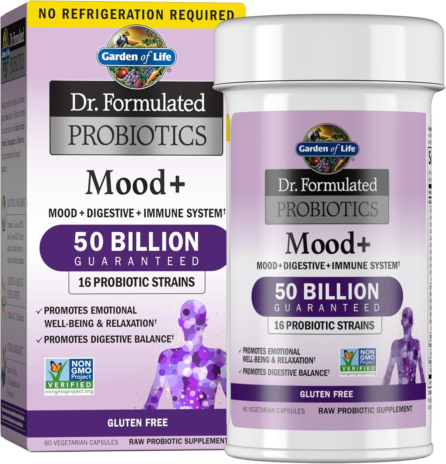 Probiotics Mood+ Supplement for Emotional Well-Being and Relaxation