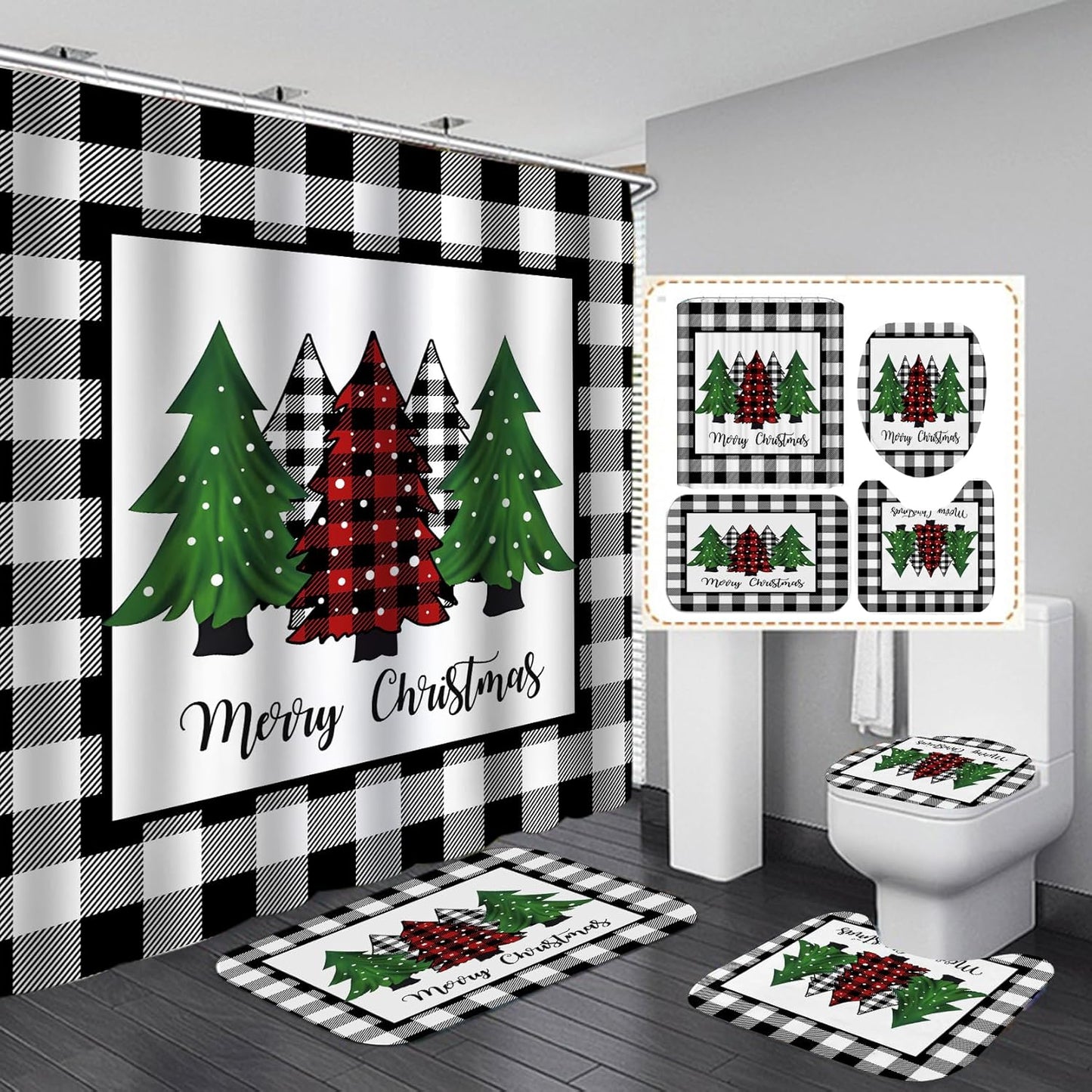 Waterproof Christmas Shower Set by Smaroll