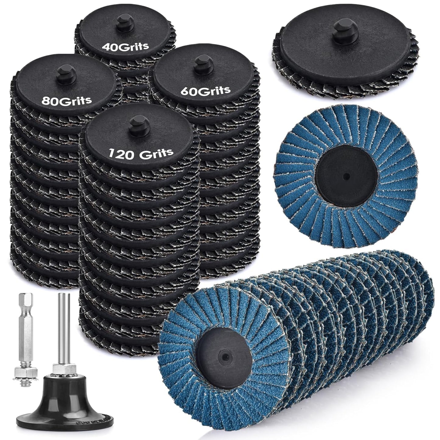 72 PCS Die Grinder Sanding Discs for Fast Stock Removal