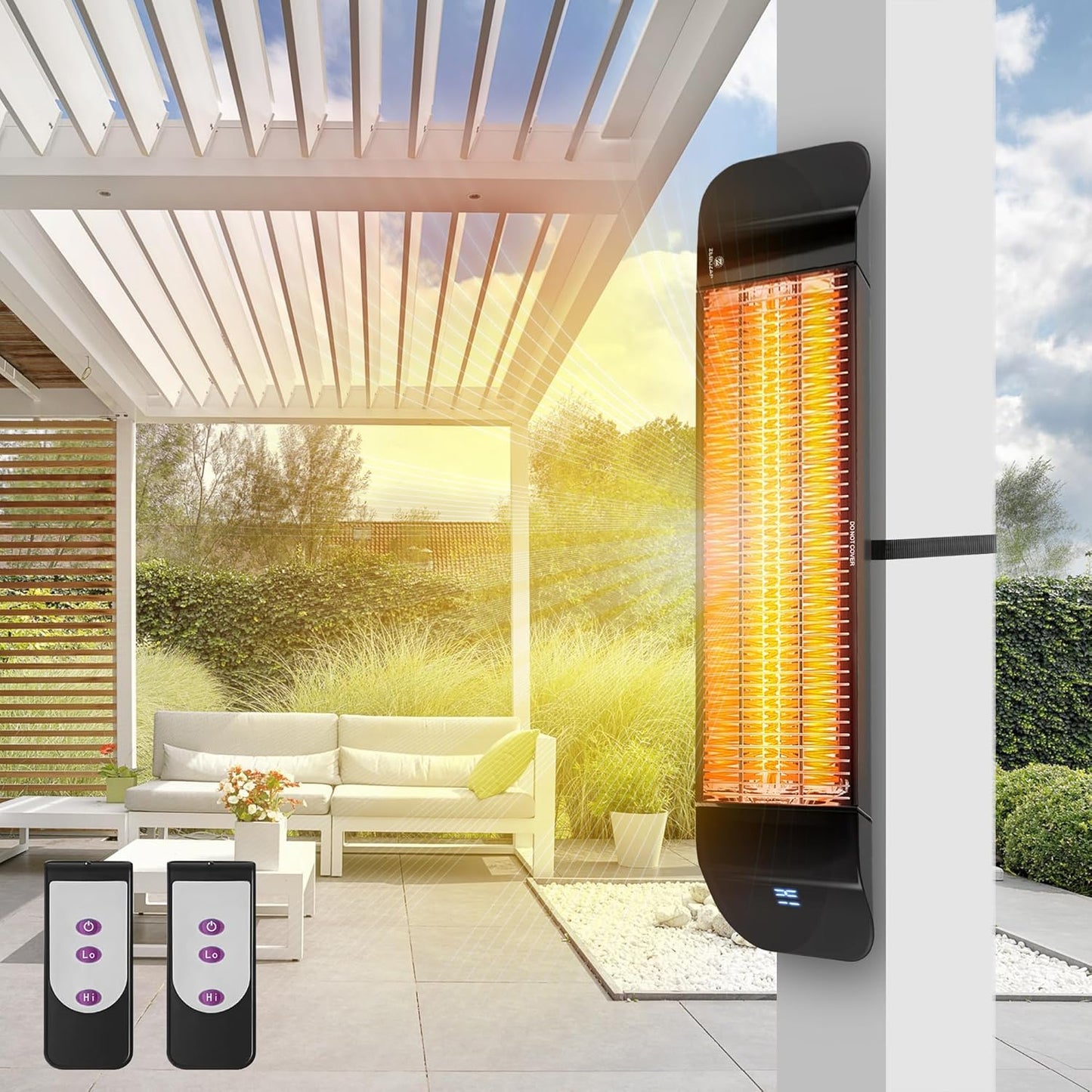 1500W Infrared Patio Heater | Mount Anywhere | Remote Control