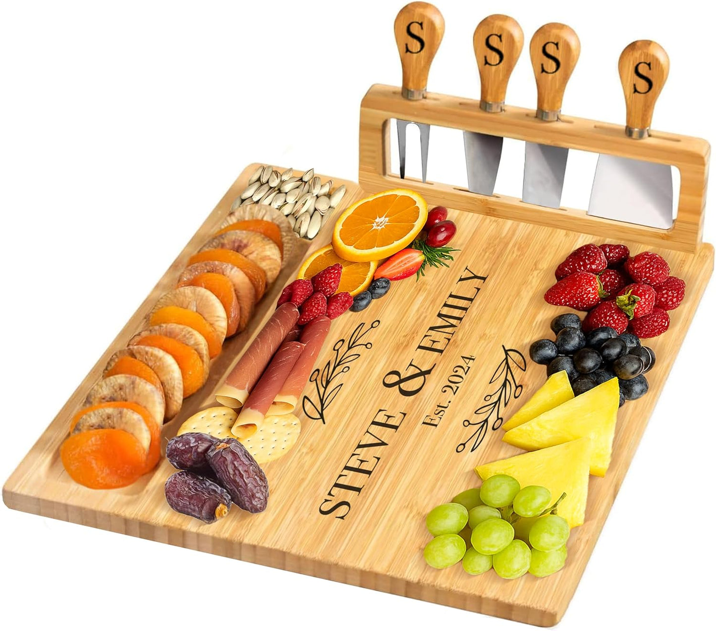 Personalized Charcuterie Board for Weddings and Special Occasions