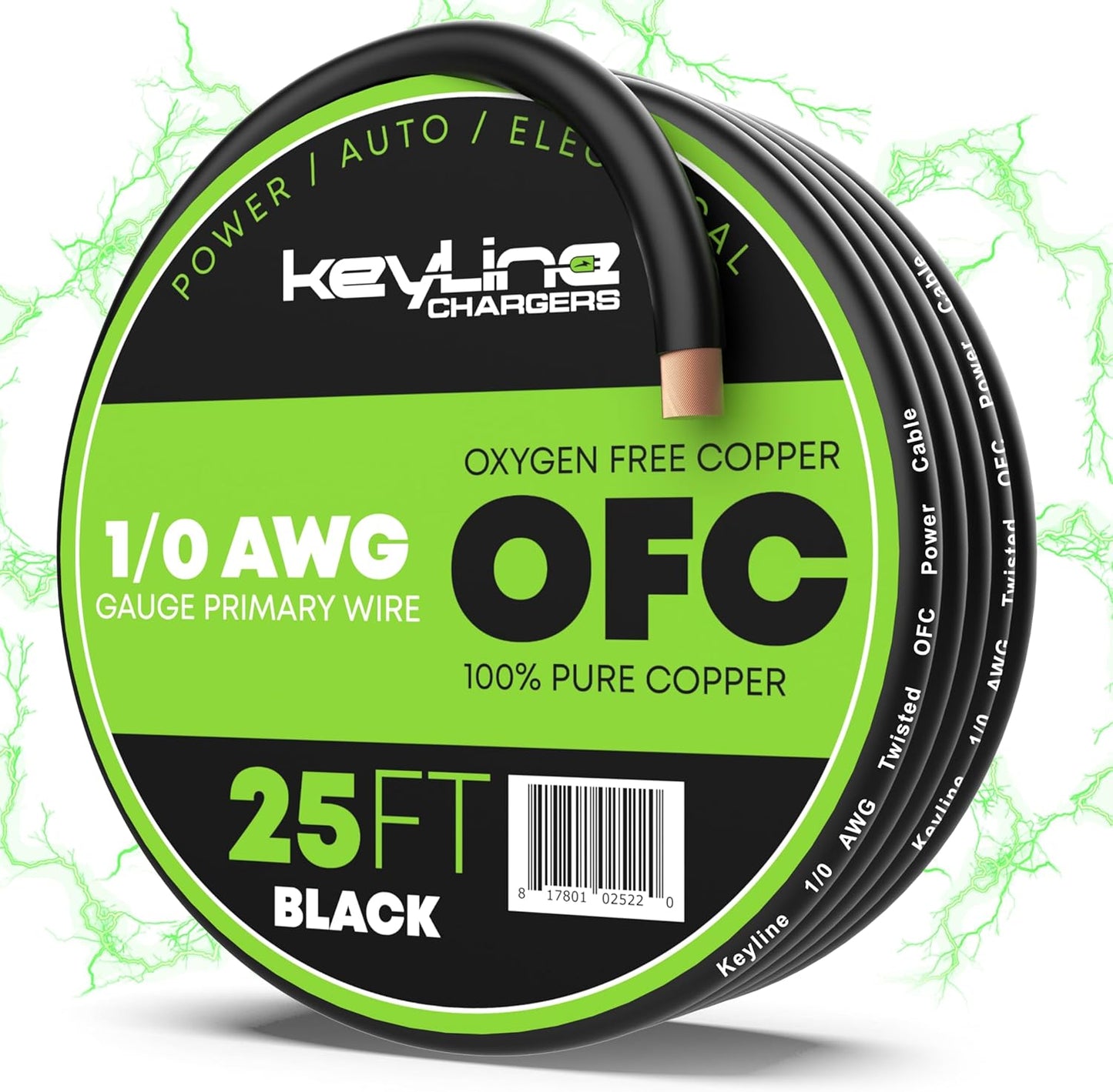 1/0 Gauge Wire for Automotive Electrical Wiring - Heavy-Duty OFC