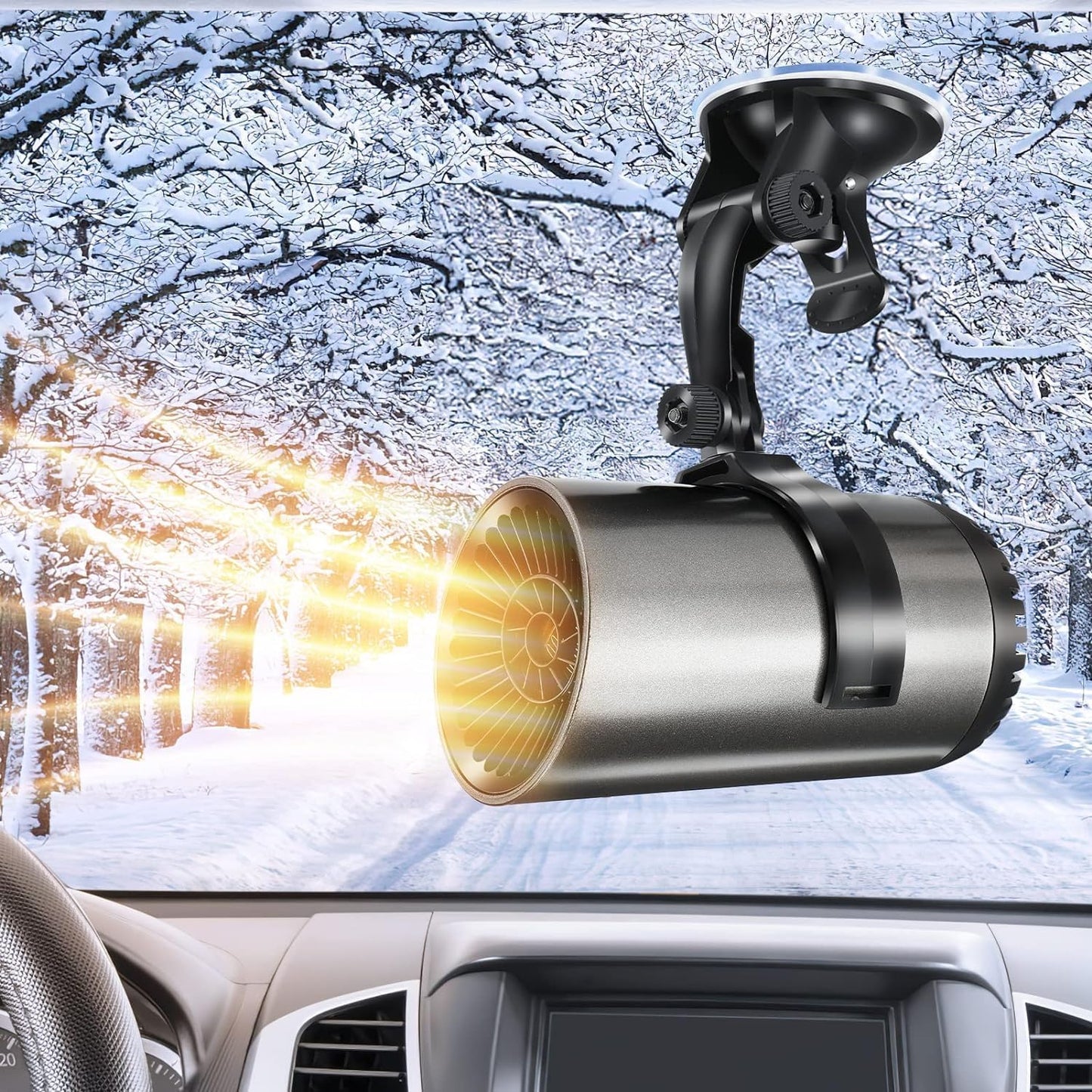 Fast 12V Car Heater, Defroster & Defogger - Quick Heat!