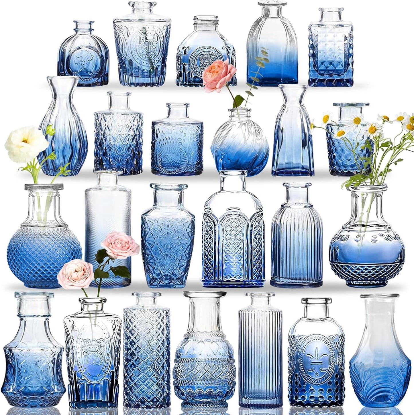 Bud Vases Set of 24 for Wedding Home Flower Party Decor