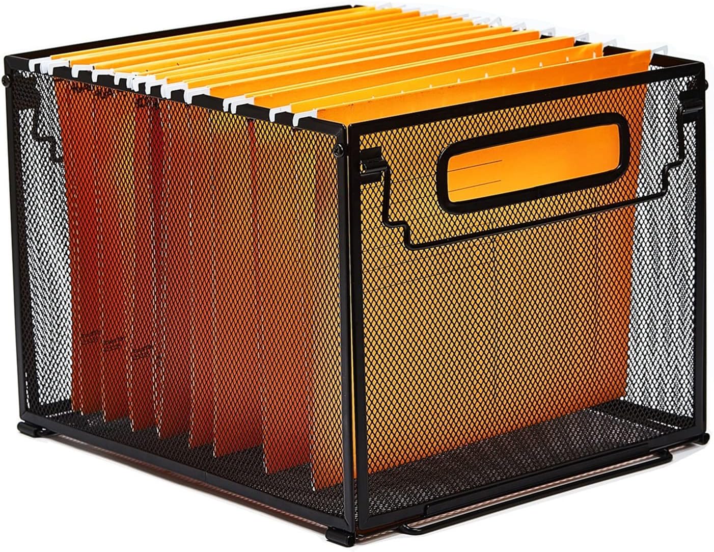 Black Mesh File Organizer for Efficient Filing