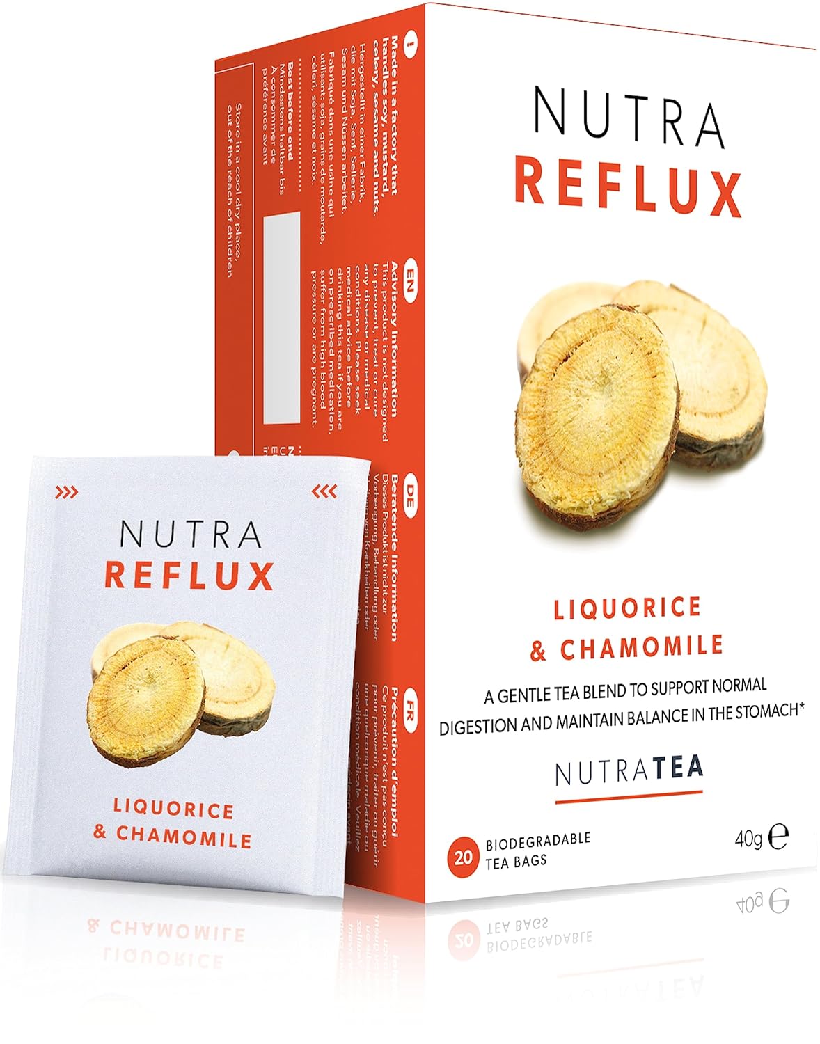 NUTRAREFLUX Acid Reflux Tea for Heartburn Relief and Comfort