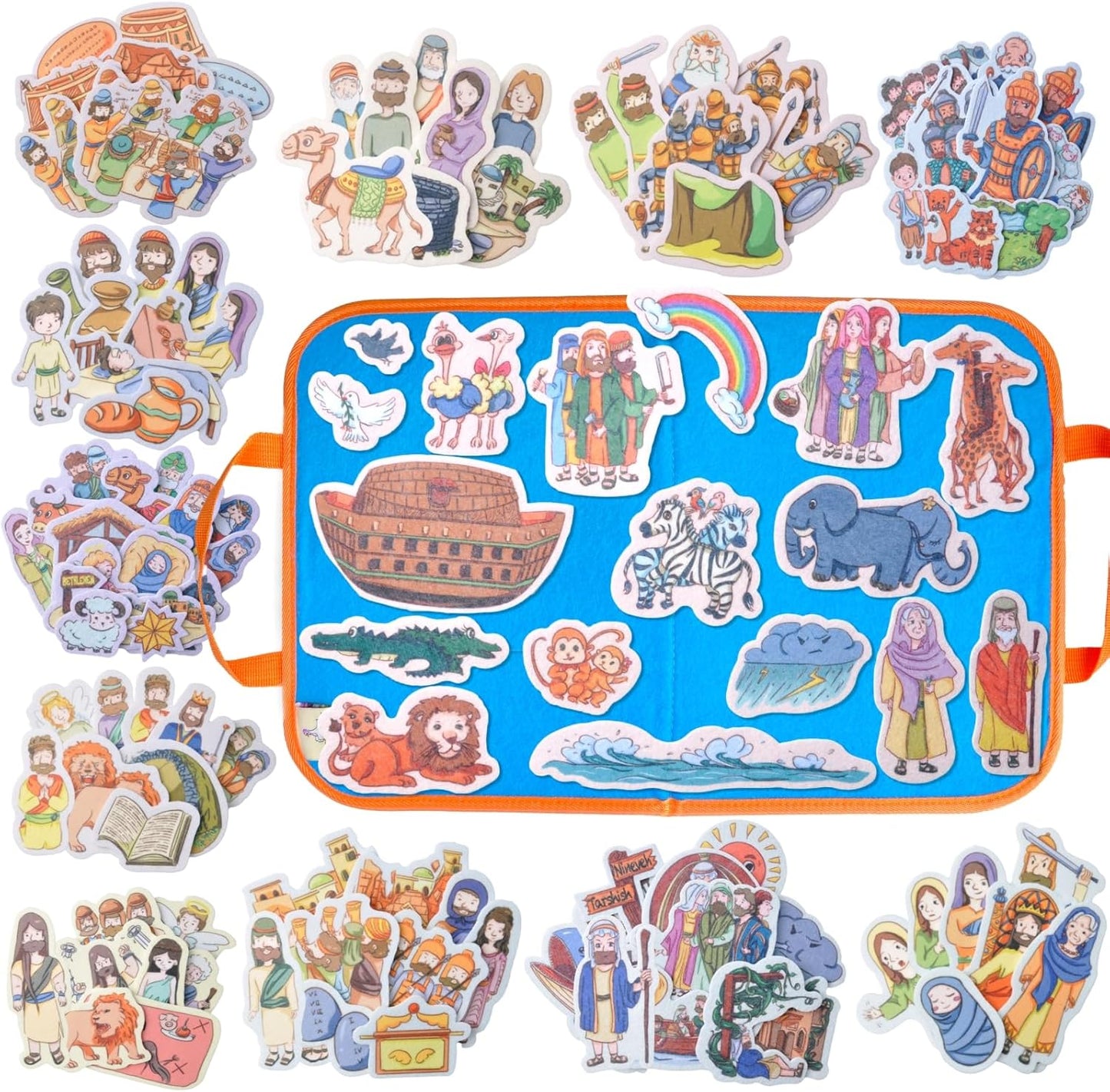 CHEFAN 12 Pack Felt Board Bible Stories for Fun Learning