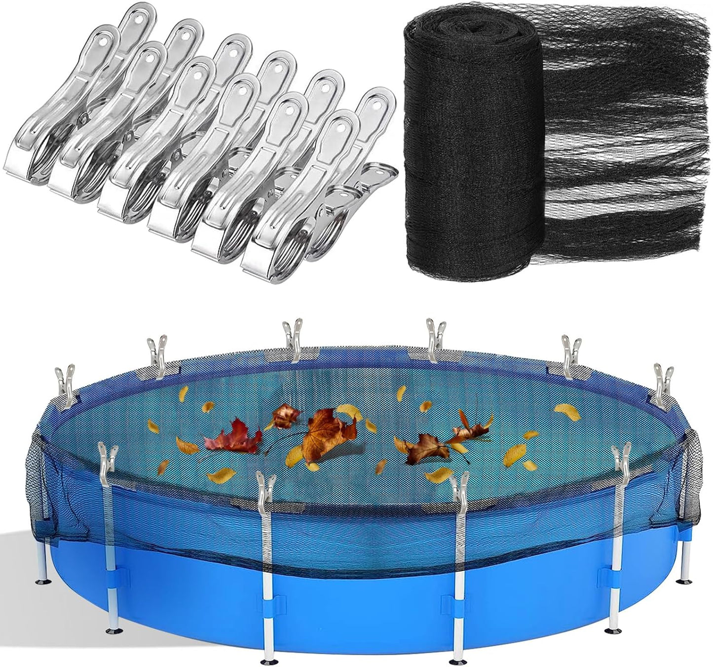 18 Feet Round Leaf Net Cover for Above Ground Pools Safety