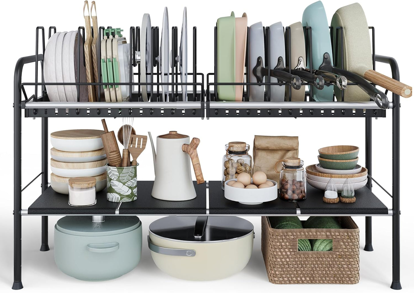 NETEL Adjustable Under Sink Organizers for Kitchen Storage