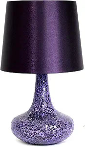 Contemporary Mosaic Tiled Glass Genie Table Lamp for Home Decor