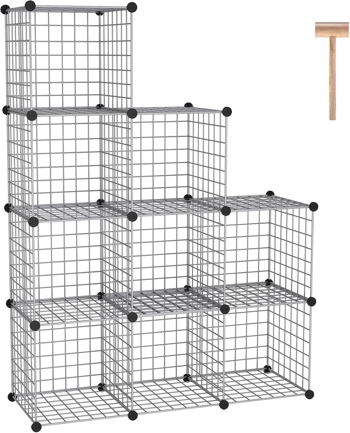 C&AHOME Wire Cube Storage - Versatile 9-Cube Organizer Unit