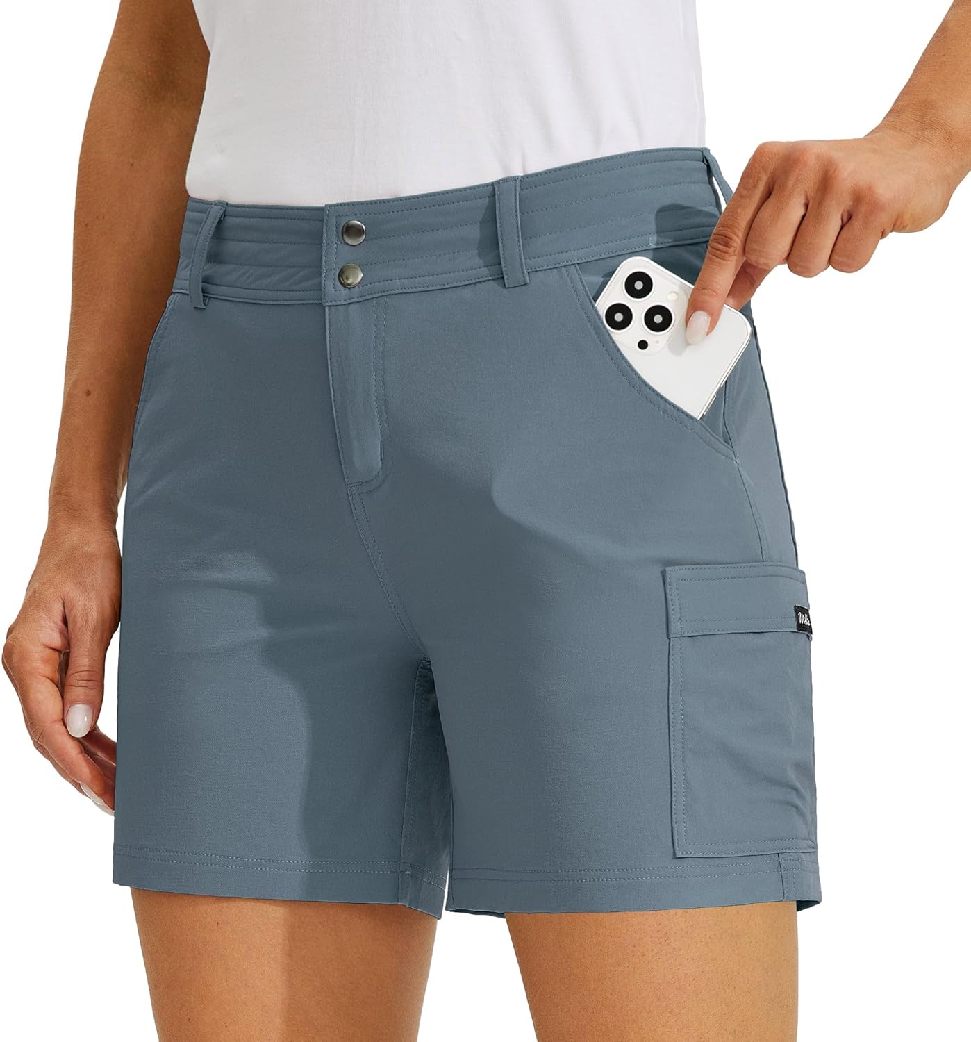Willit Women's Golf Cargo Shorts Quick Dry Hiking Athletic Wear