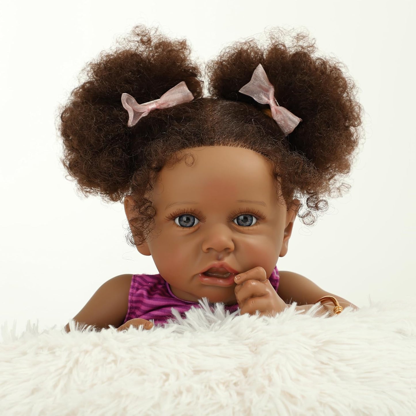Realistic Reborn Baby Doll Black - 22 inch Lifelike Doll Gift