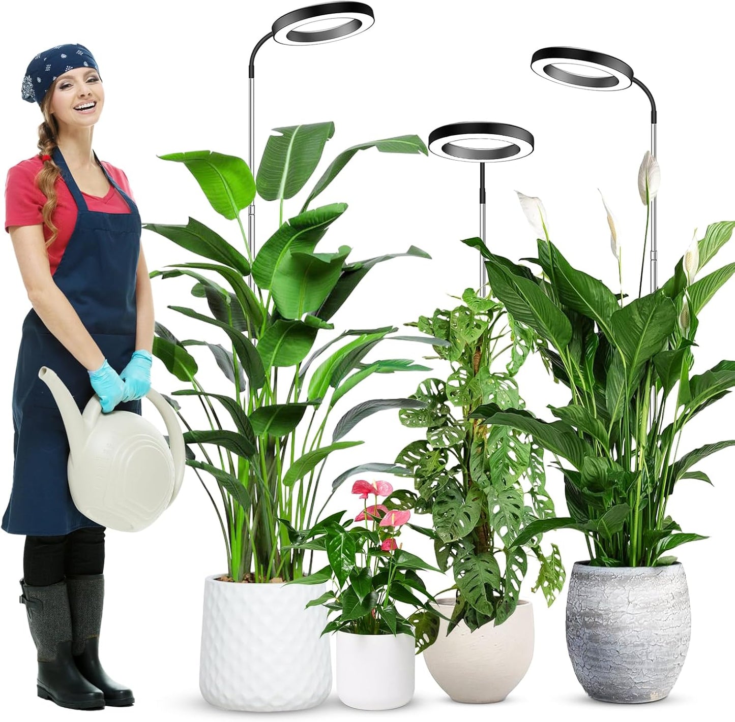 Wolezek Grow Lights for Indoor Plants with Adjustable Gooseneck