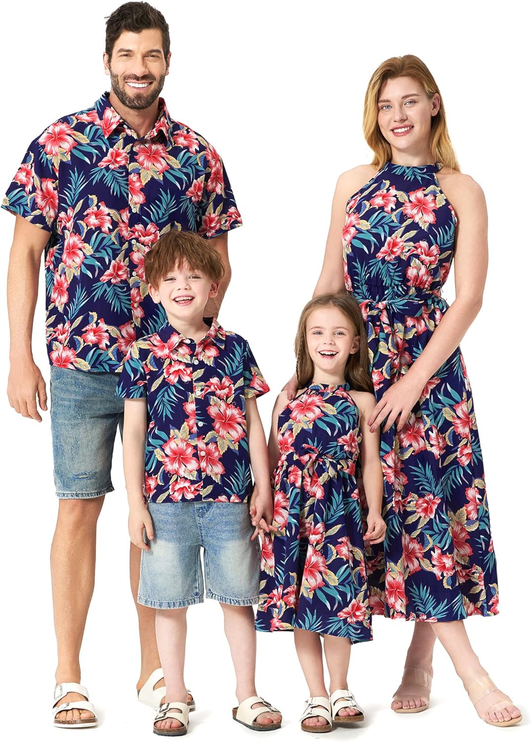 Family Hawaiian Matching Outfits for Summer Tropical Fun