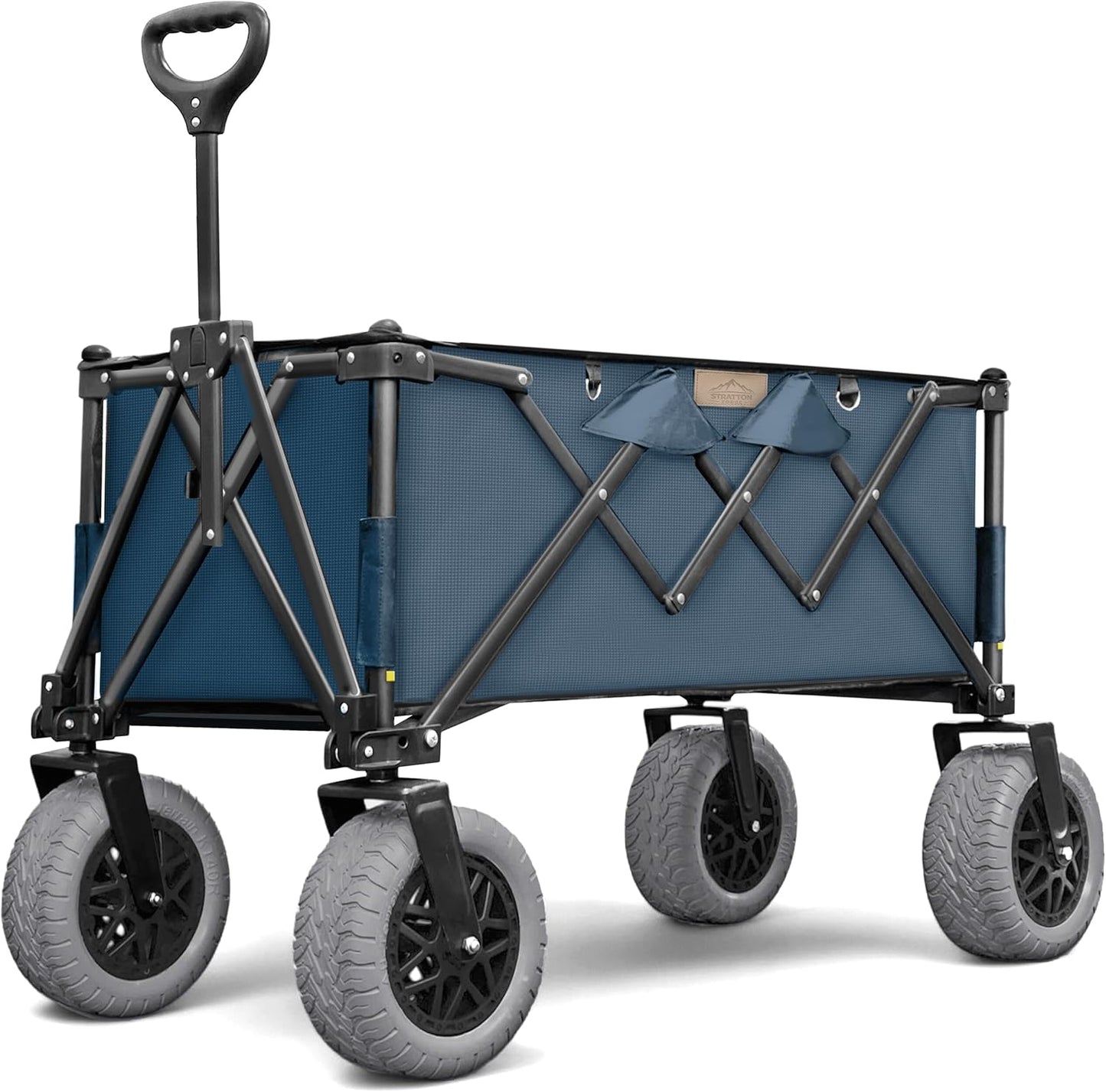 Folding Beach Wagon with Big All-Terrain Wheels for Off-Road Use