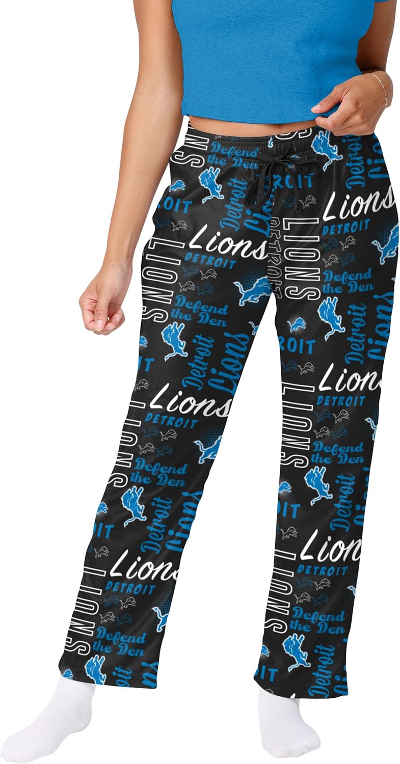 FOCO Women's NFL Team Logo Mini Print Lounge Pants for Comfort