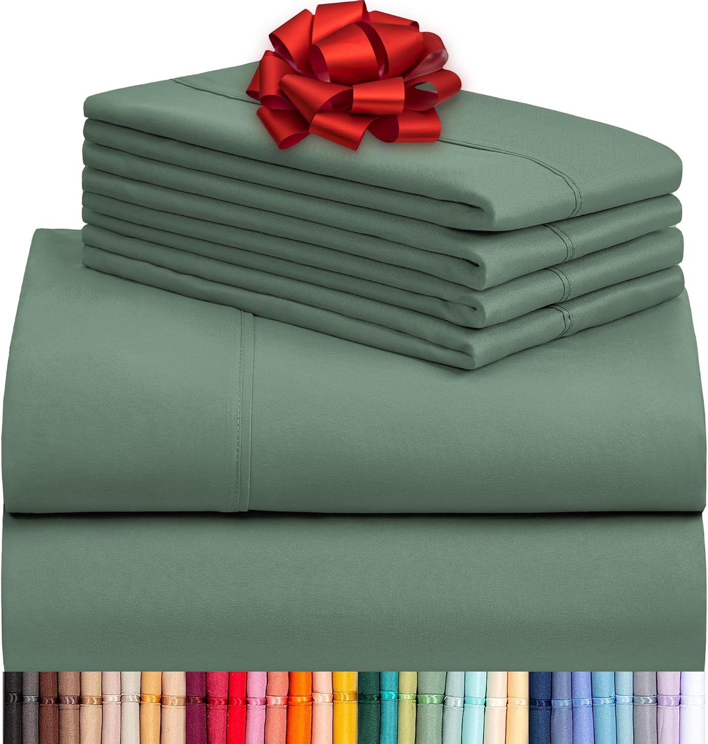 LuxClub California King Sheet Set - Breathable Luxury Bedding