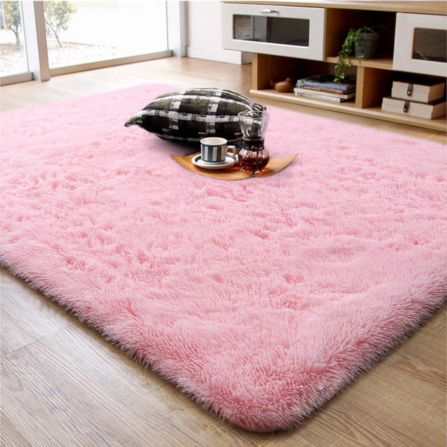 Ompaa Soft Fluffy Area Rug for Living Room and Bedroom Decor