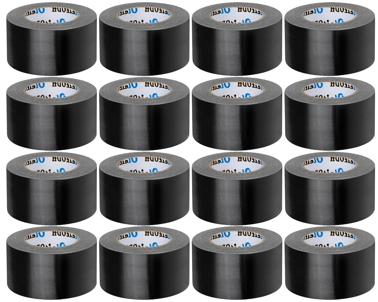 16 Pack Heavy Duty Black Duct Tape for All-Weather Repairs