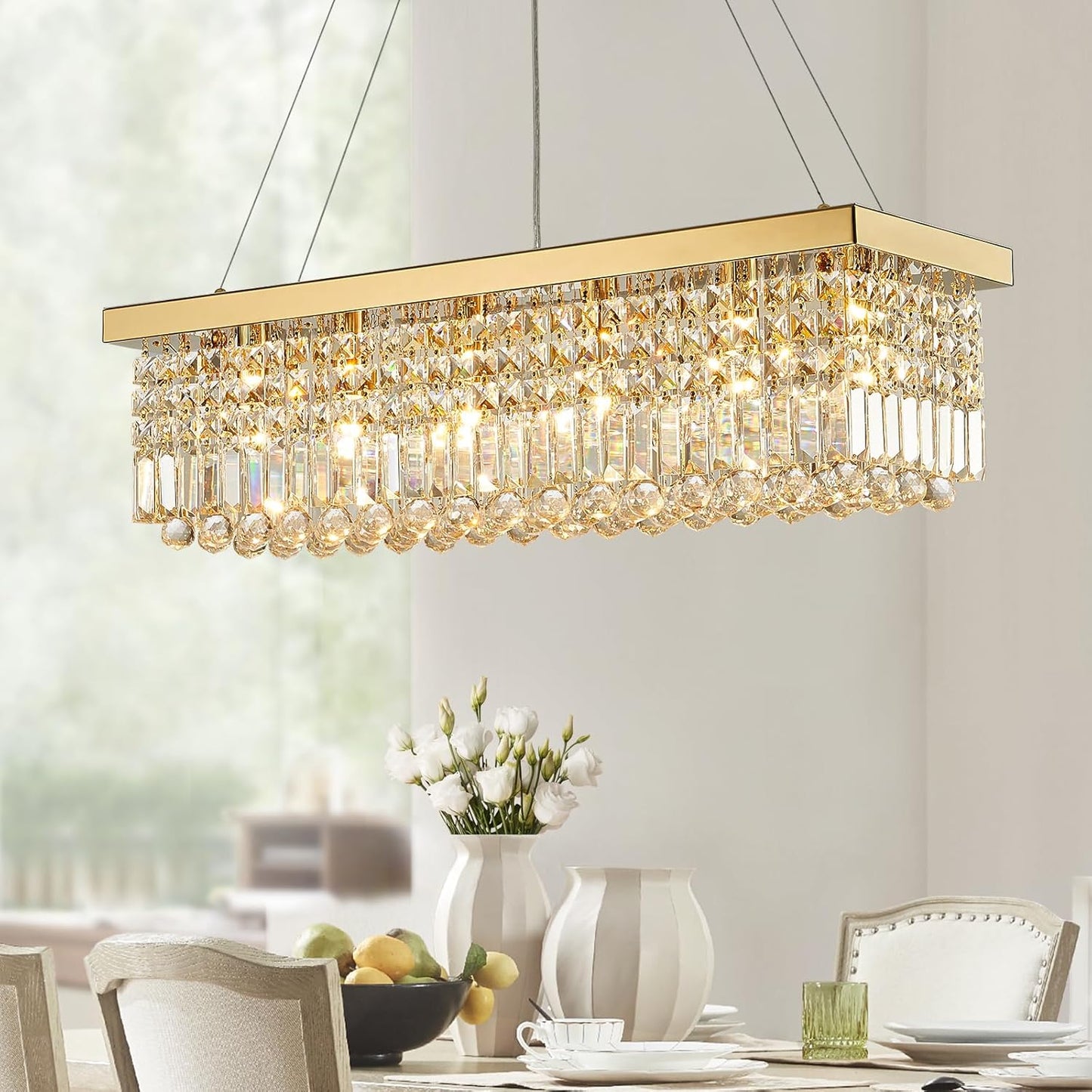 Modern Crystal Chandelier for Dining Room and Living Room